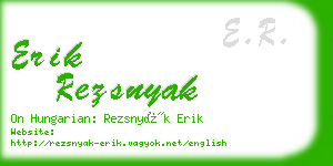 erik rezsnyak business card